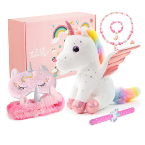 Unicorn Gifts for Girls with Unicorn Stuff and Accessories | Valentines Birthday Gifts Set for Girls Toddler Kids 3 4 5 6 7 8 Years Old (Gift 2 * Dream Sleep)
